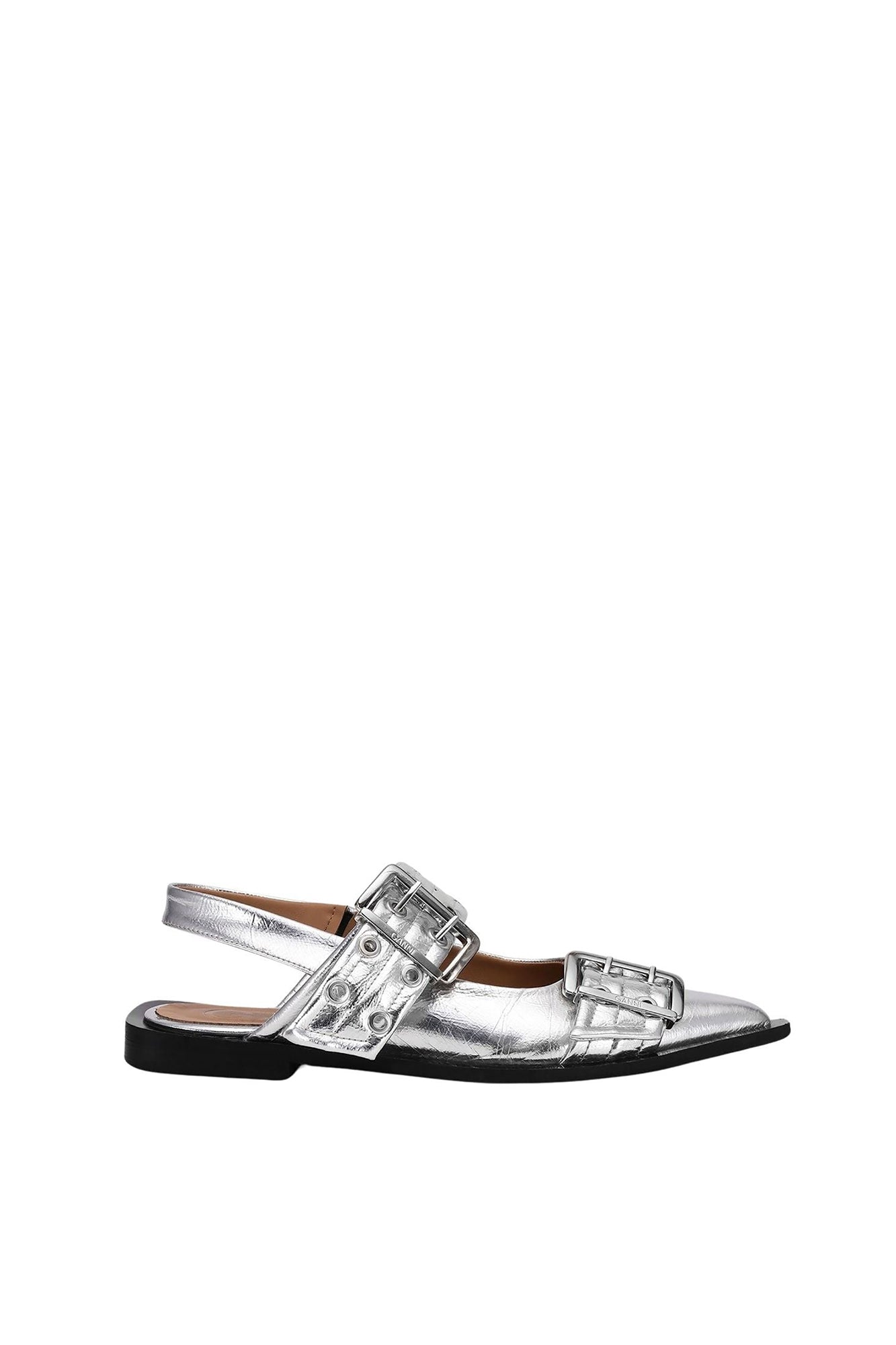 Ballerines à boucles métallique - Silver