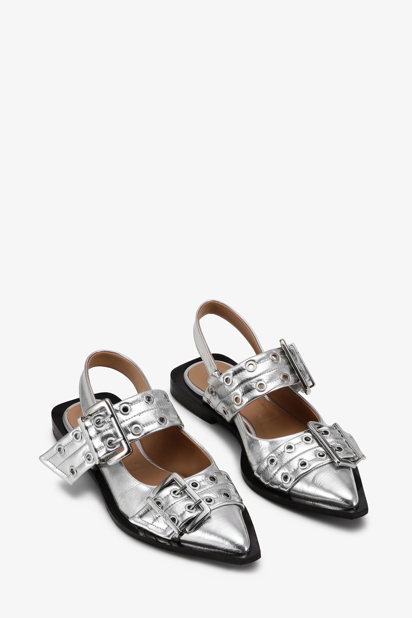 Ballerines à boucles métallique - Silver