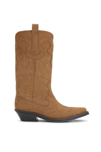 Bottes Western en daim - Tobacco Brown