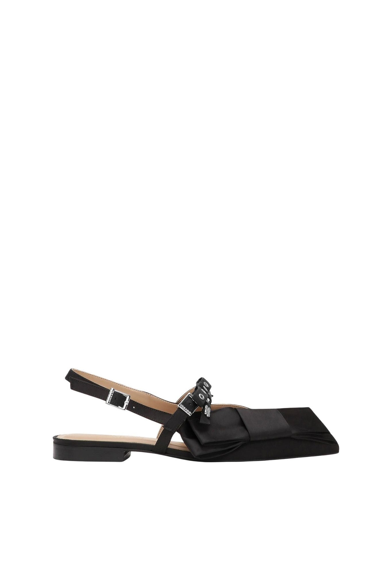 Slingback avec grand nœud - Black