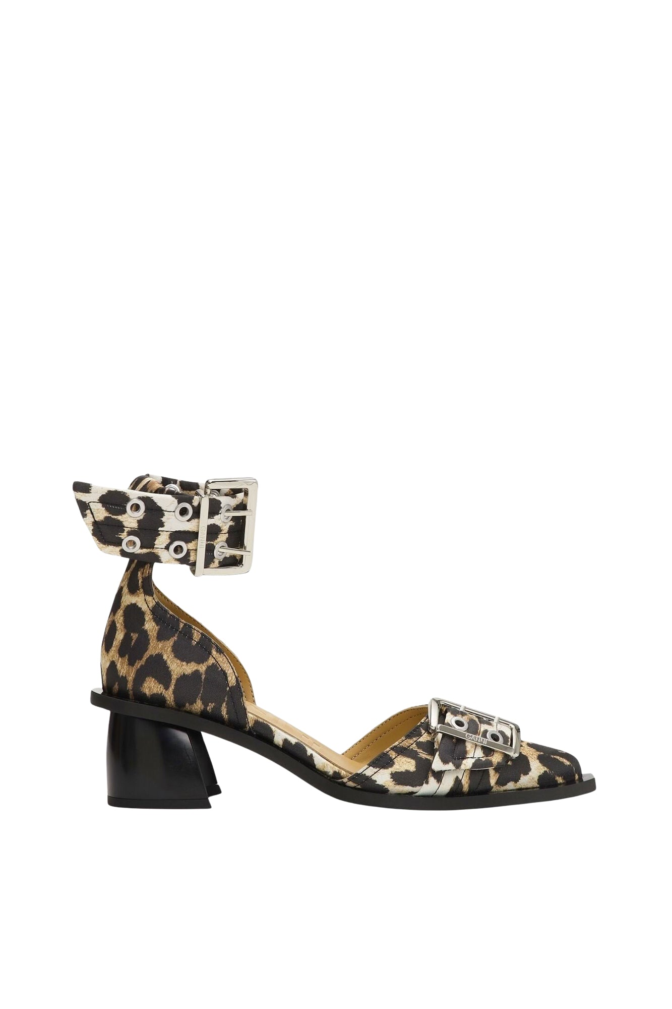 Escarpins ajourés à imprimé animal avec boucles - Leopard