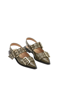 Ballerines à boucles - Military Olive