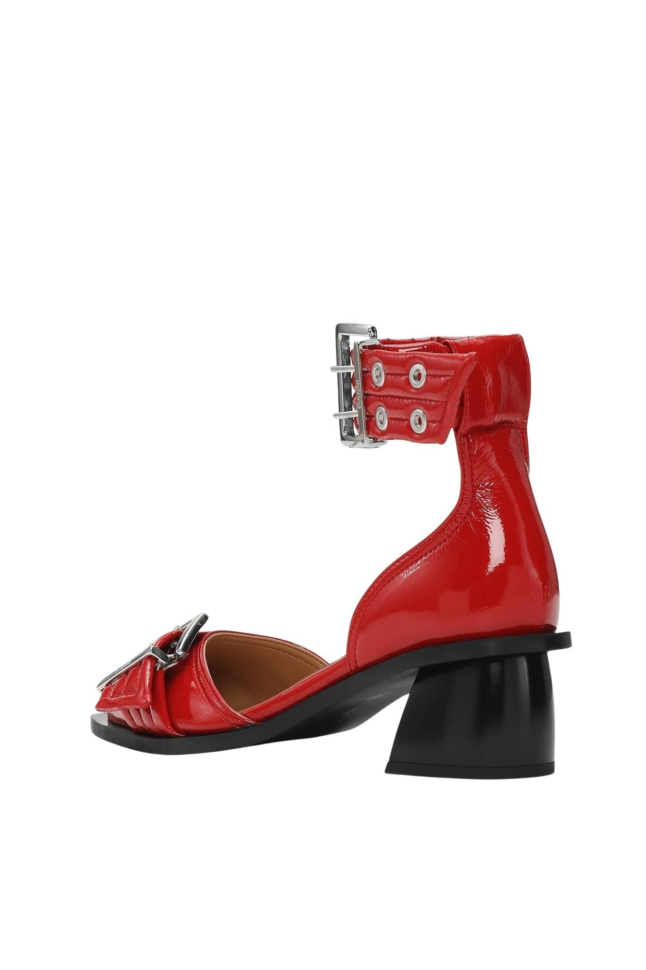 Escarpins ajourés à boucles en coloris - Racing Red