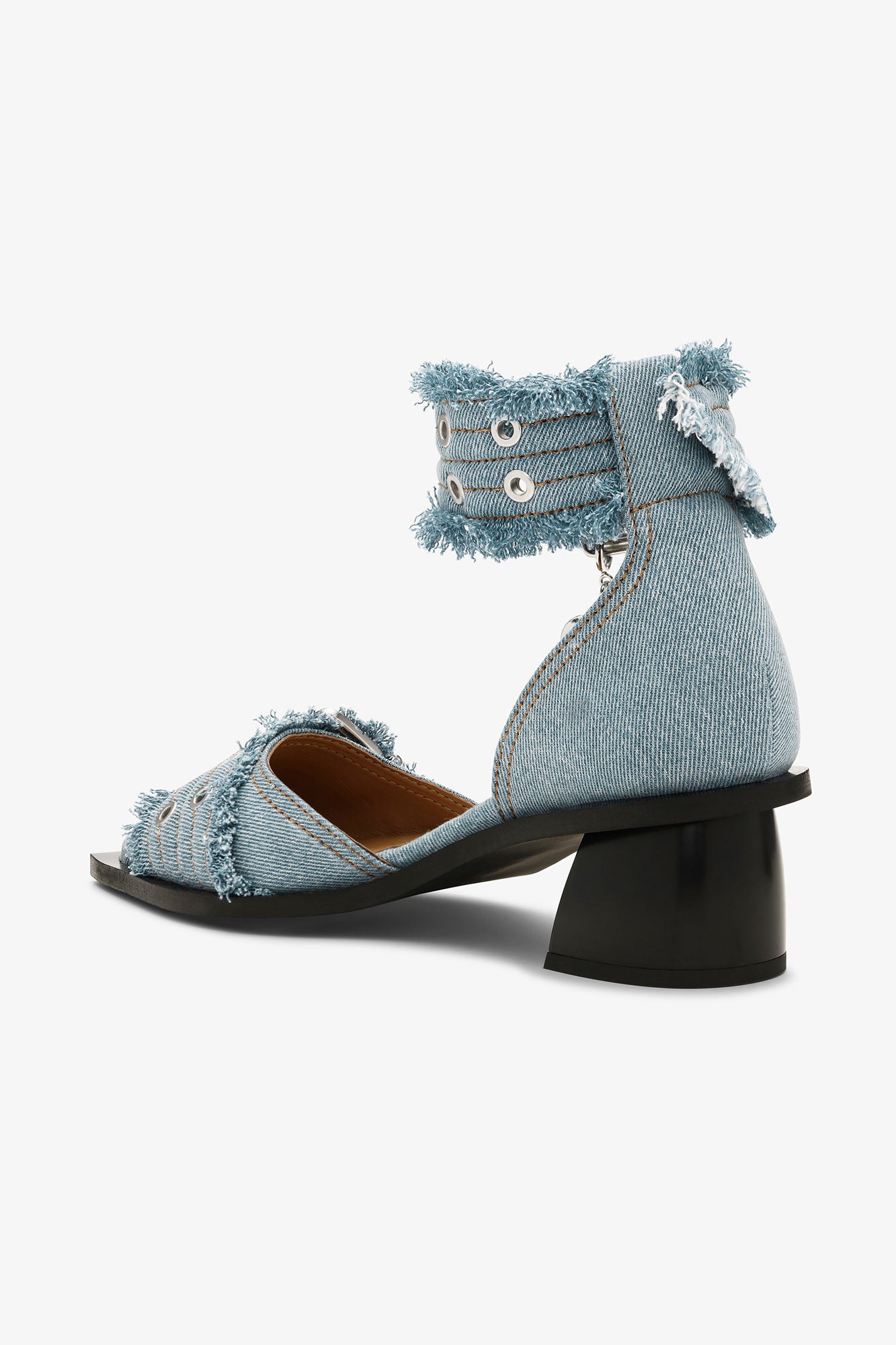 Escarpins ajourés à boucles en denim - Faded Denim