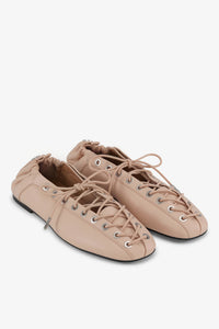 Ballerines à lacets en cuir - Frappe