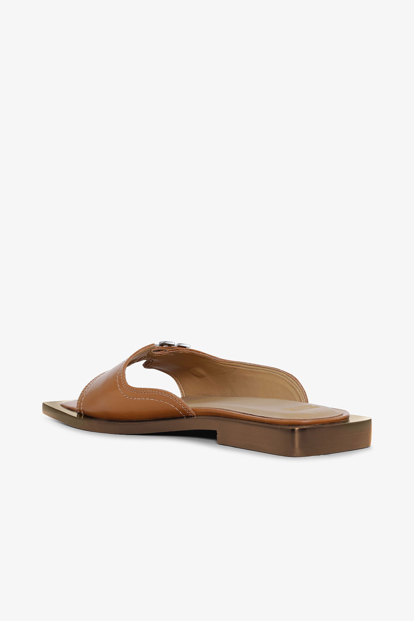 Sandales plates - Cognac