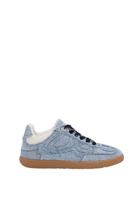 Baskets à bords bruts 08 en denim - Light Blue Vintage