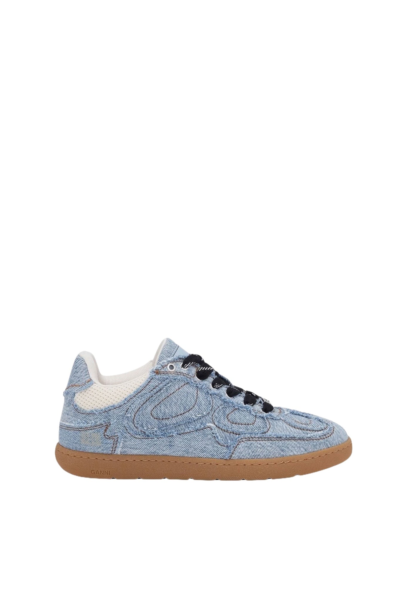 Baskets à bords bruts 08 en denim - Light Blue Vintage