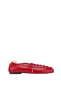 Ballerines à lacets - Racing Red