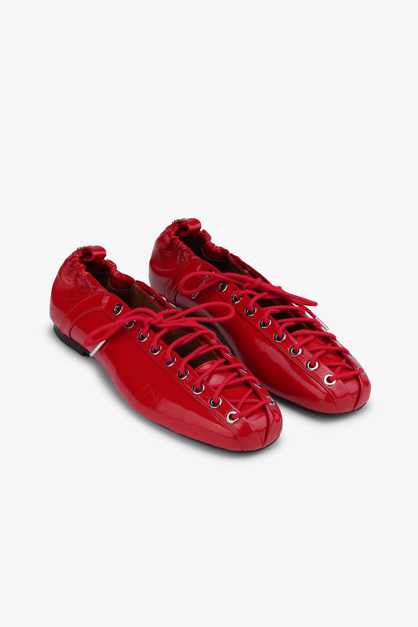 Ballerines à lacets - Racing Red