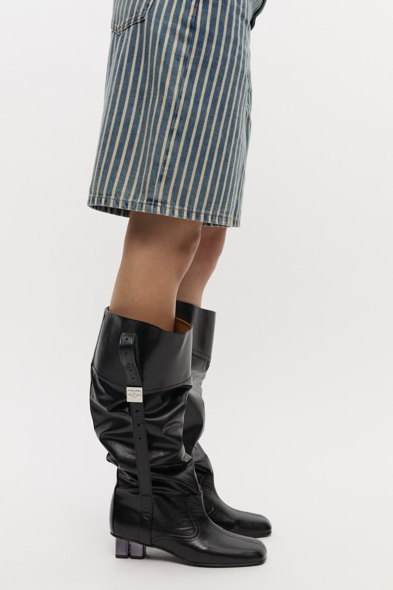 Bottes Slouchy à talons - Black