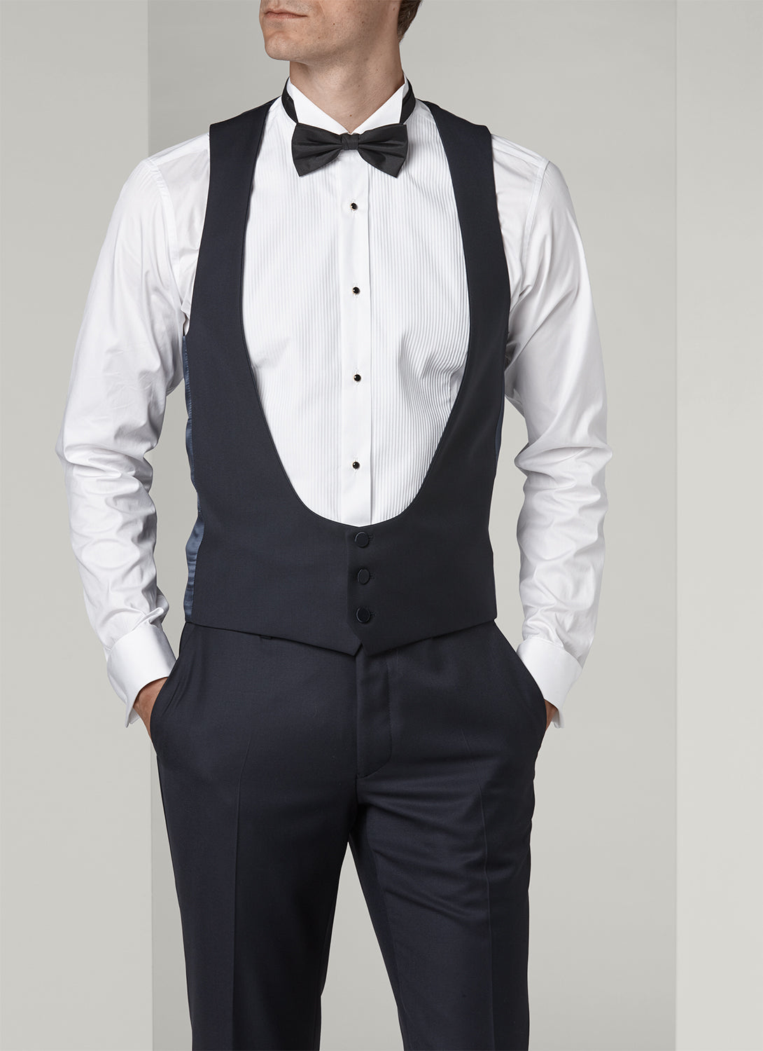 Smoking 3 pièces en laine - Bleu Marine