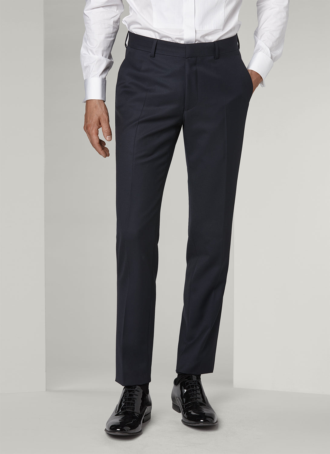 Smoking 3 pièces en laine - Bleu Marine