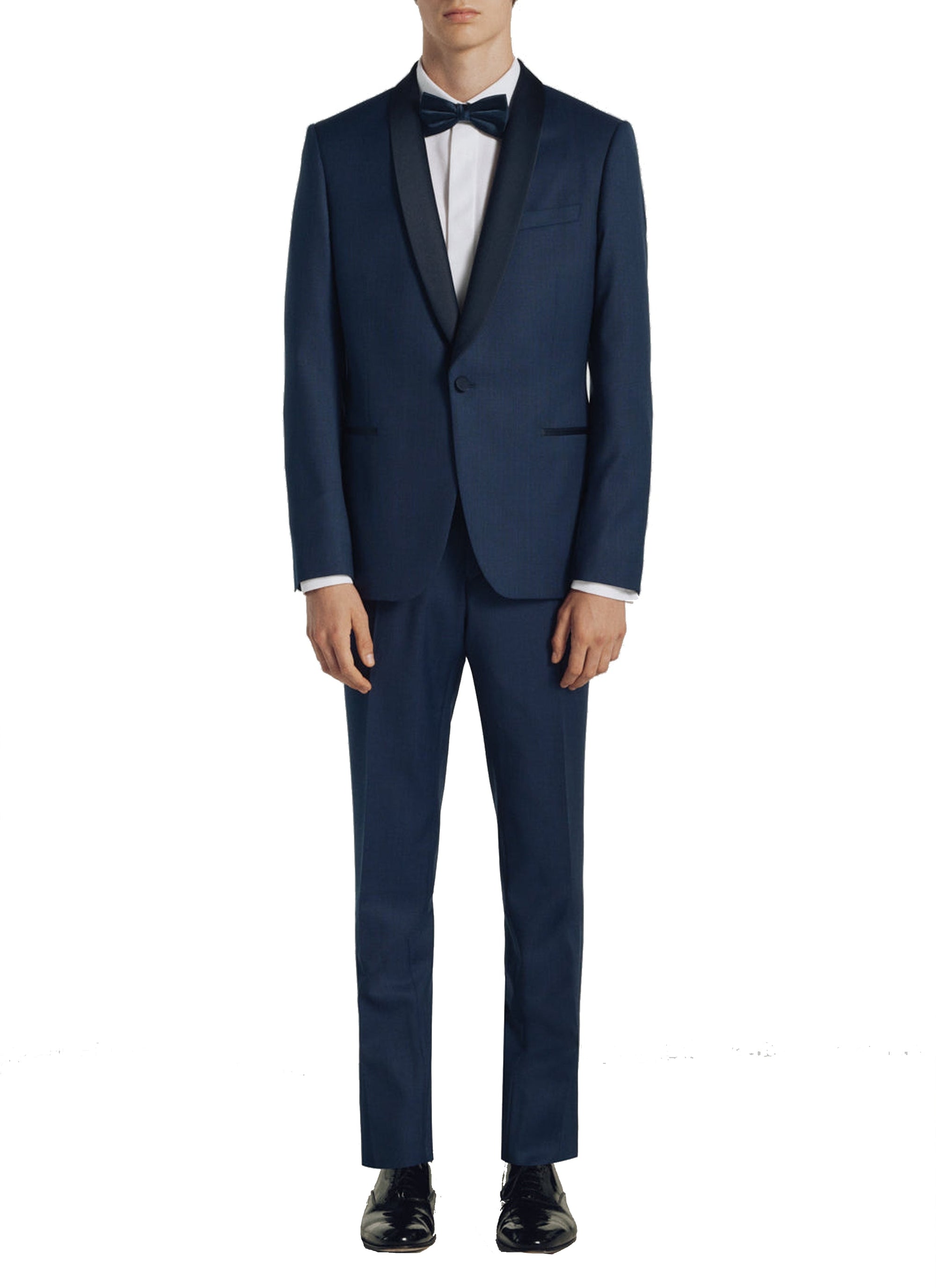 Tailored wool dinner jacket - Navy blue