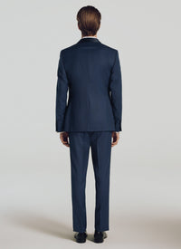 Tailored wool dinner jacket - Navy blue