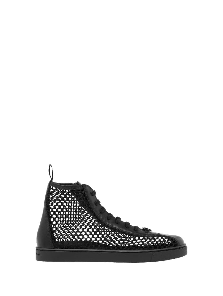 Baskets Helena en cuir lisse - Noir