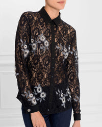 Chemise Sabria en dentelle - Silver Grey