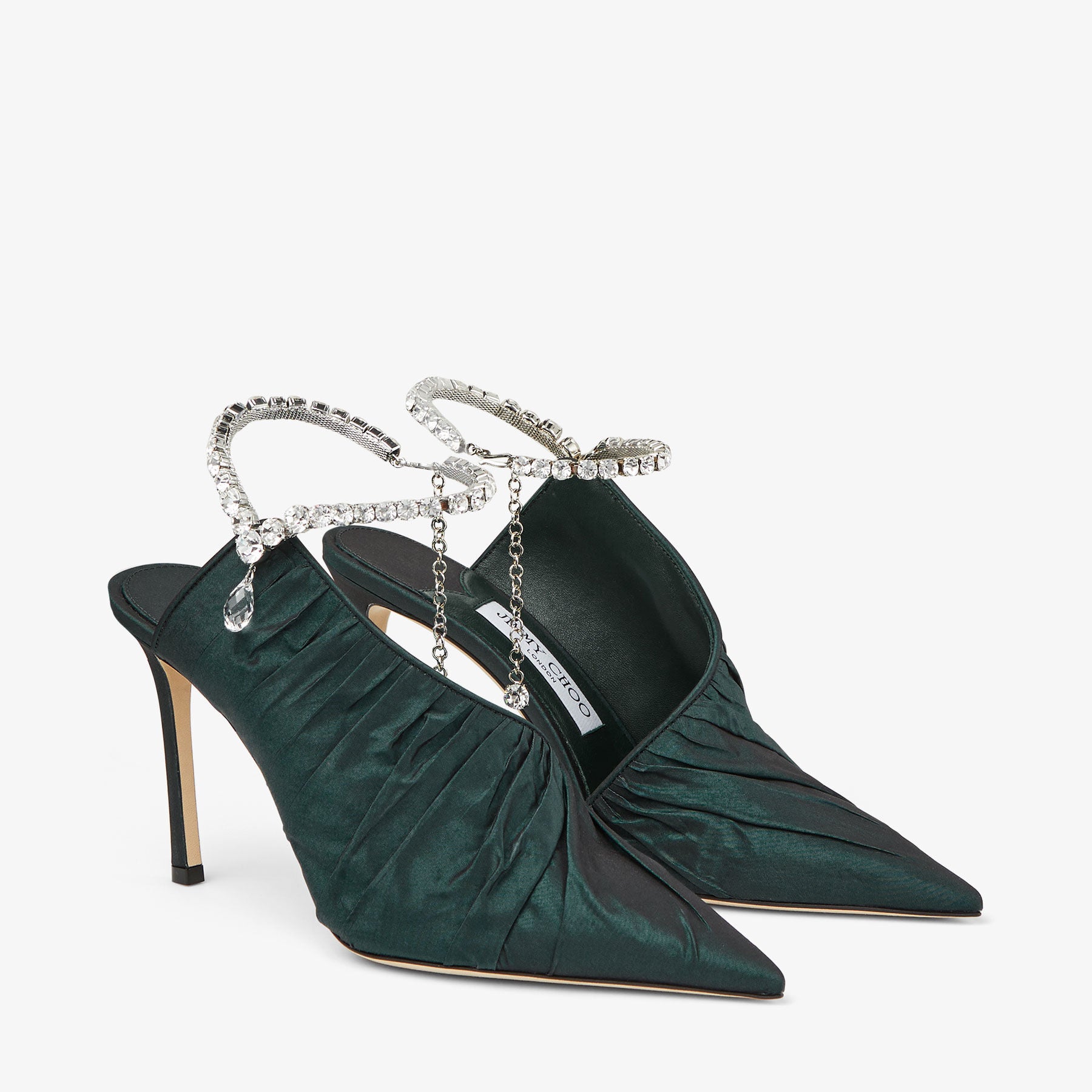 Sadia 95 taffeta pumps - Dark Green