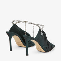 Sadia 95 taffeta pumps - Dark Green
