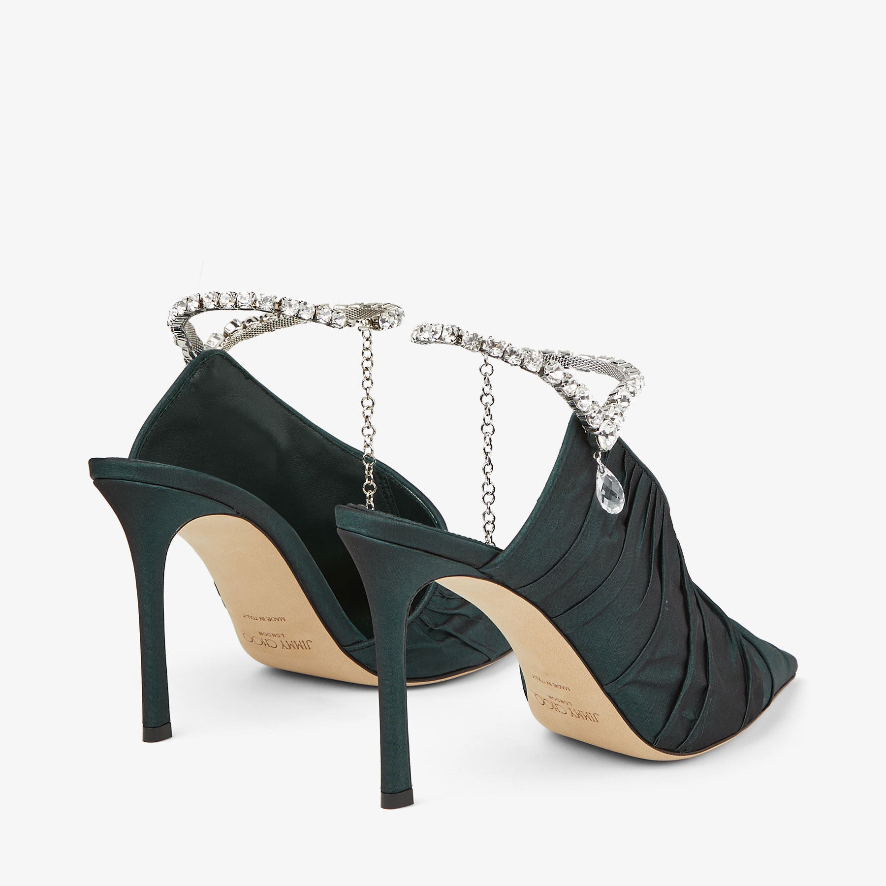 Sadia 95 taffeta pumps - Dark Green