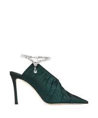 Sadia 95 taffeta pumps - Dark Green