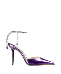 Saeda 100 pumps in patent leather with crystals - Cassis & Cassis