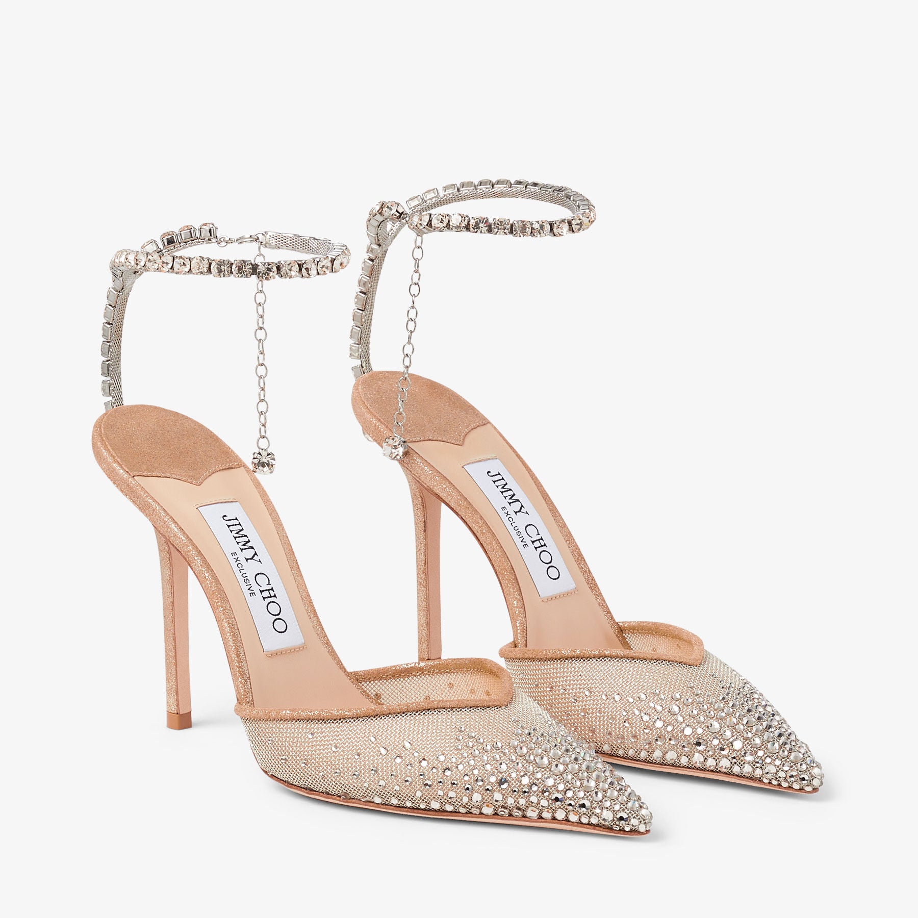 ZNO STOCK 0 / Reco 200 CHAMPAGNE/CRYSTAL Shoe SAEDA 100