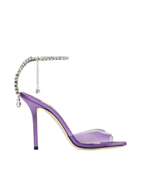Saeda 100 plexiglass sandals with crystals - Glycine
