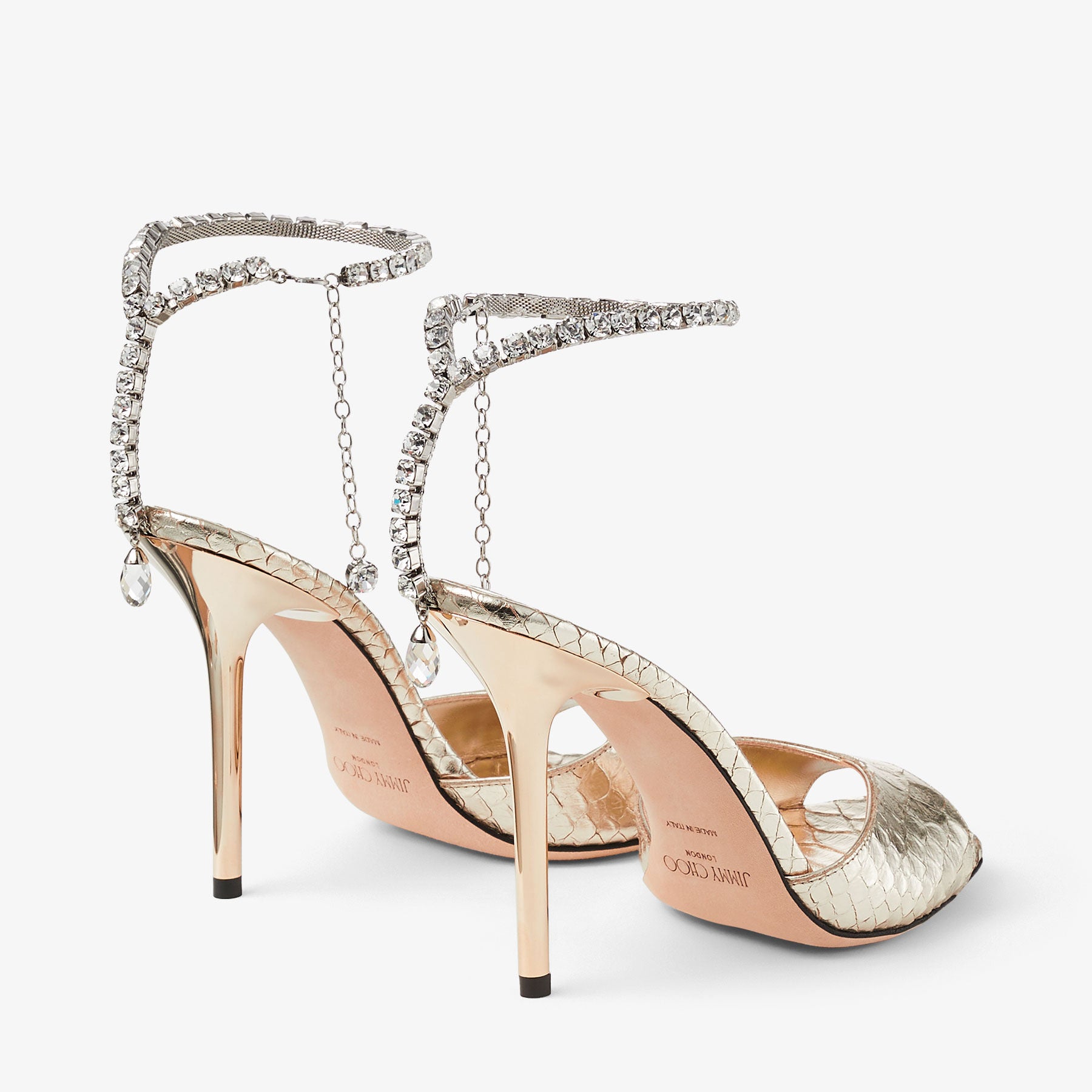 ZNO STOCK 0 / Reco 280 CHAMPAGNE/CRYSTAL Sandal SAEDA SANDAL 100