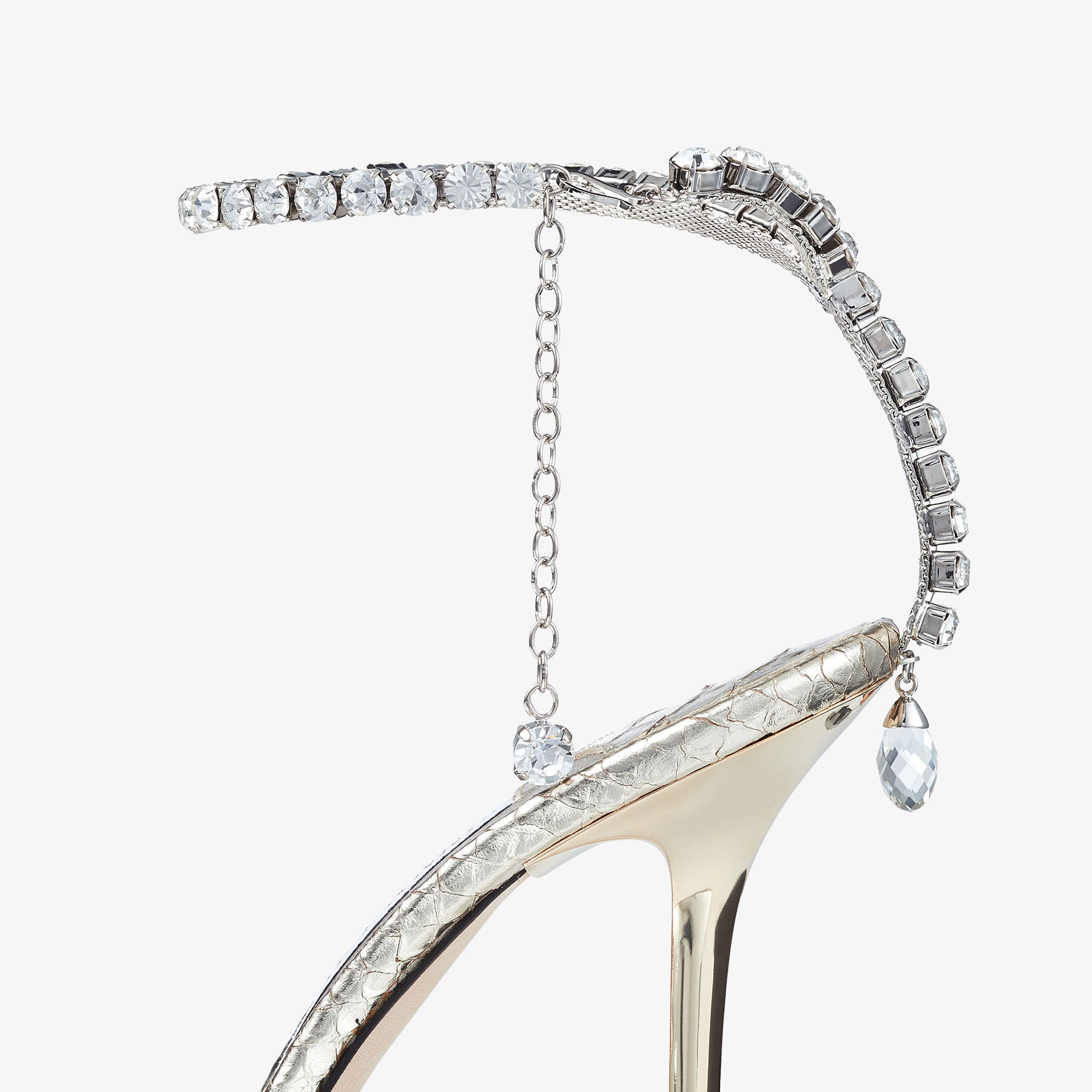 ZNO STOCK 0 / Reco 280 CHAMPAGNE/CRYSTAL Sandal SAEDA SANDAL 100