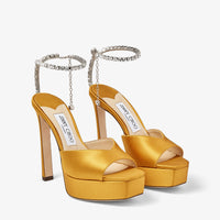 Sandales Saeda à plateforme 125 en satin - Sunflower & Crystal