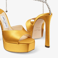 Sandales Saeda à plateforme 125 en satin - Sunflower & Crystal