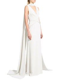 Foulard long satinée - White Allyssum
