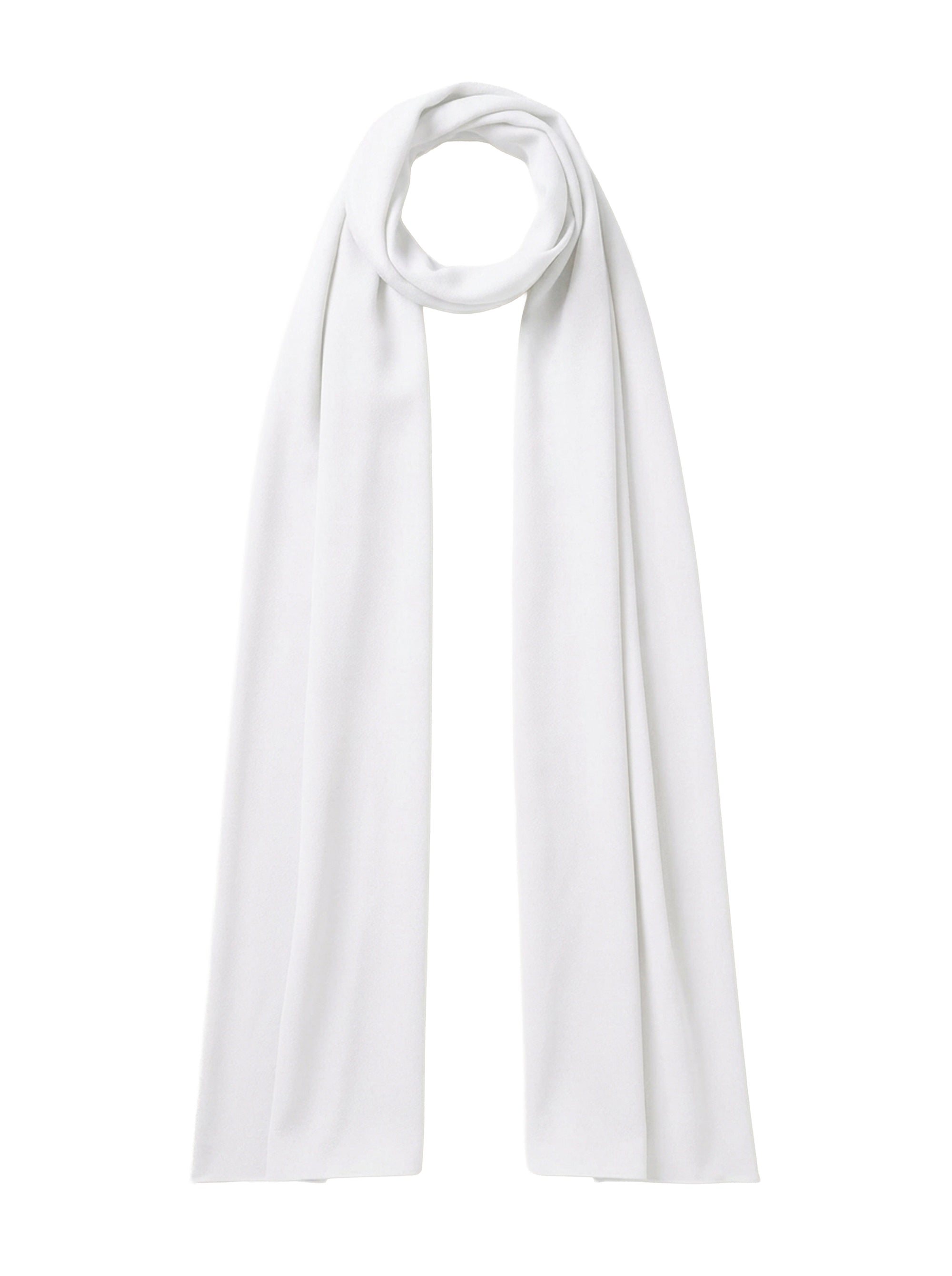 Foulard long satinée - White Allyssum