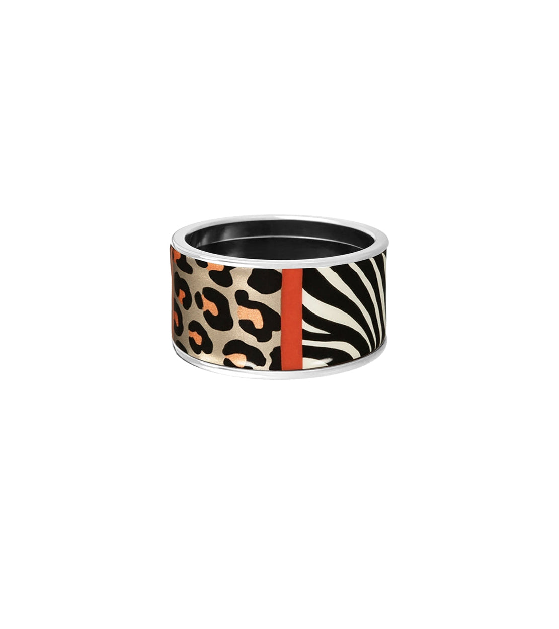 Bague Diva en émail et plaqué au rhodium - Multicolore
