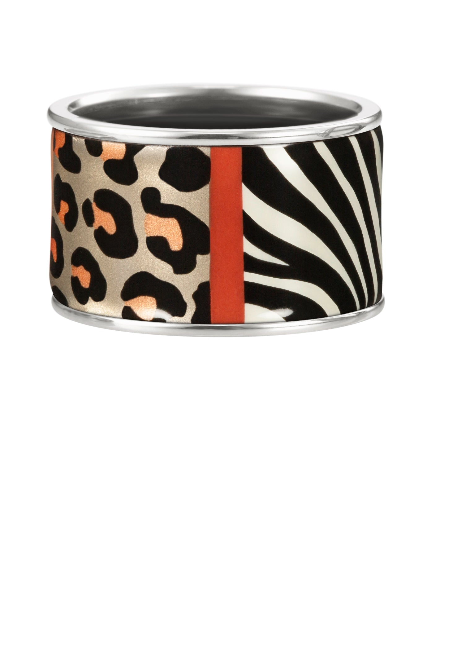 Bague Diva en émail et plaqué au rhodium - Multicolore