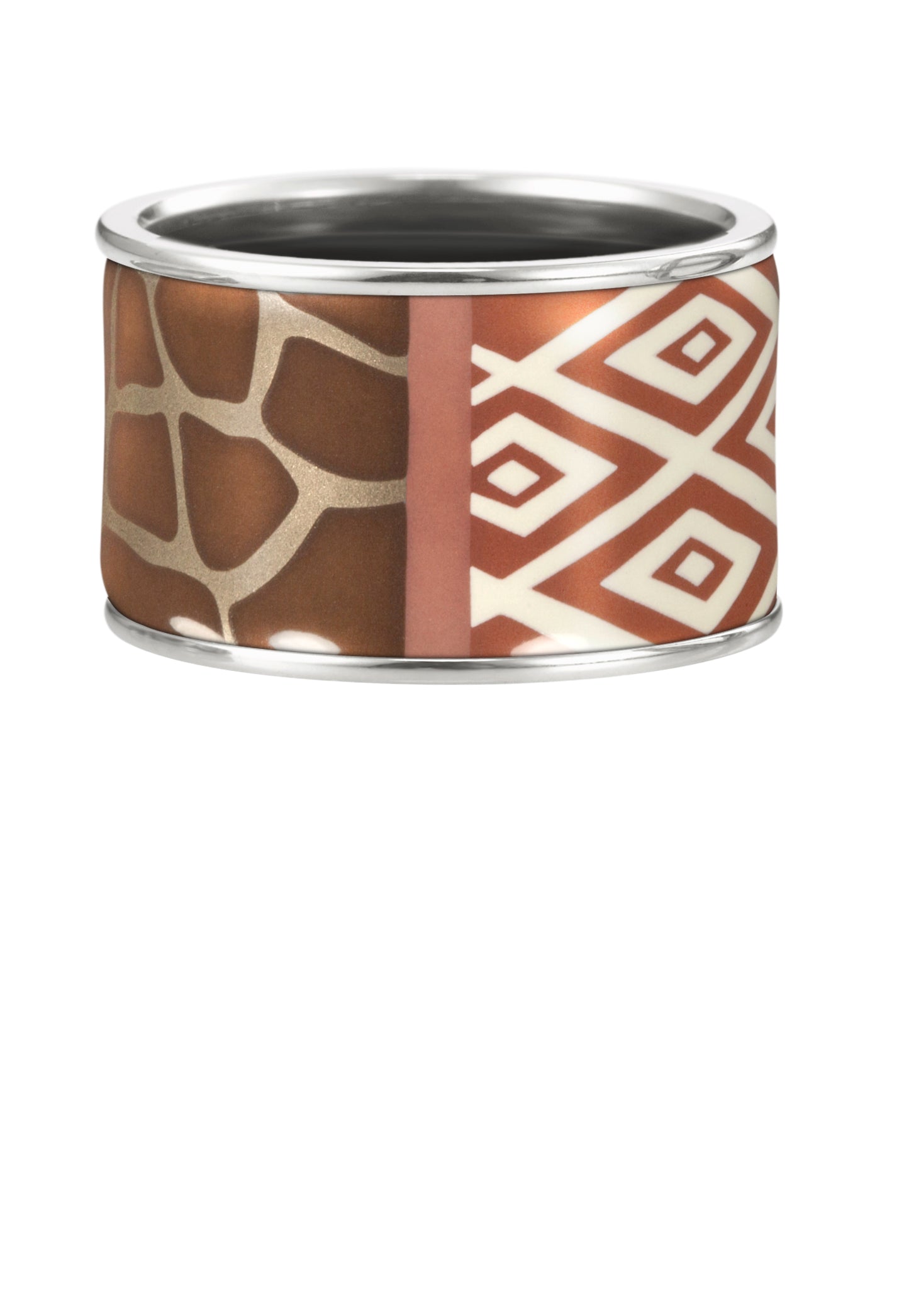 Bague Diva en émail et plaqué au rhodium - Multicolore