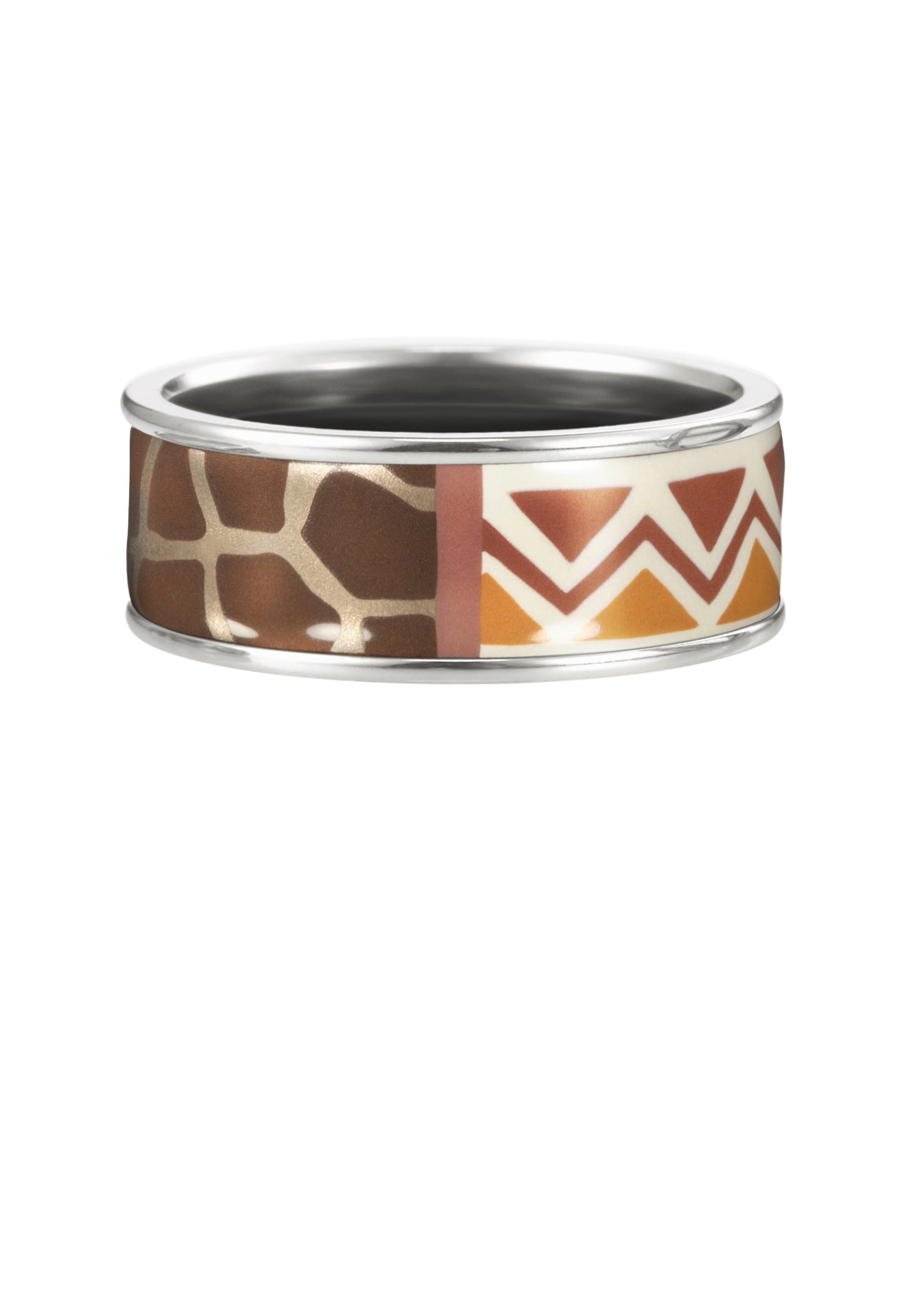Bague Miss en émail et plaqué au rhodium - Multicolore