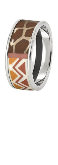 Bague Miss en émail et plaqué au rhodium - Multicolore