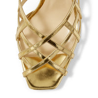 Sandales plates Sai en cuir - Gold