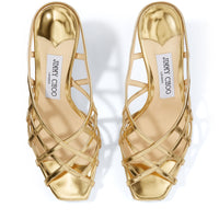 Sandales plates Sai en cuir - Gold
