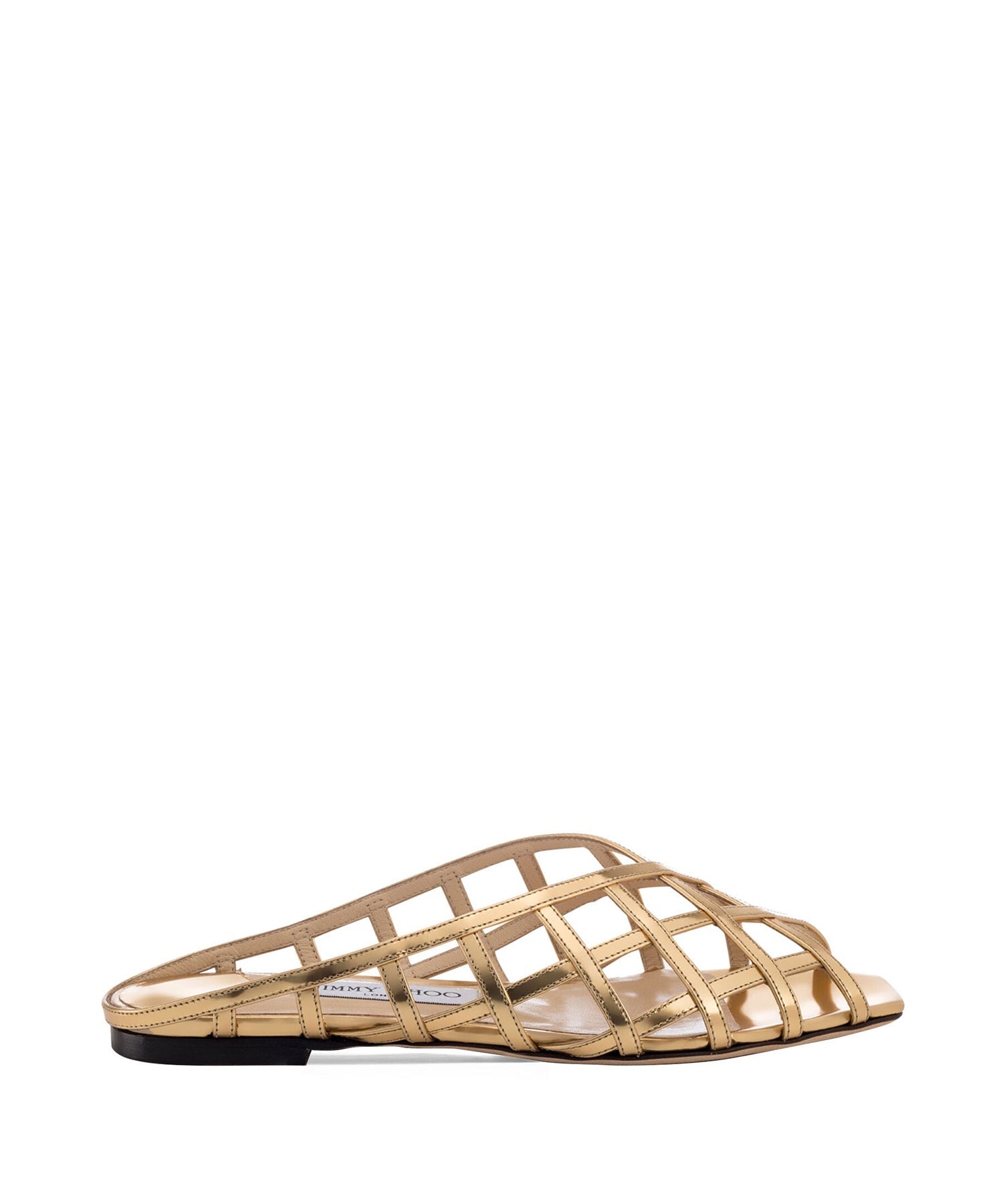 Sandales plates Sai en cuir - Gold