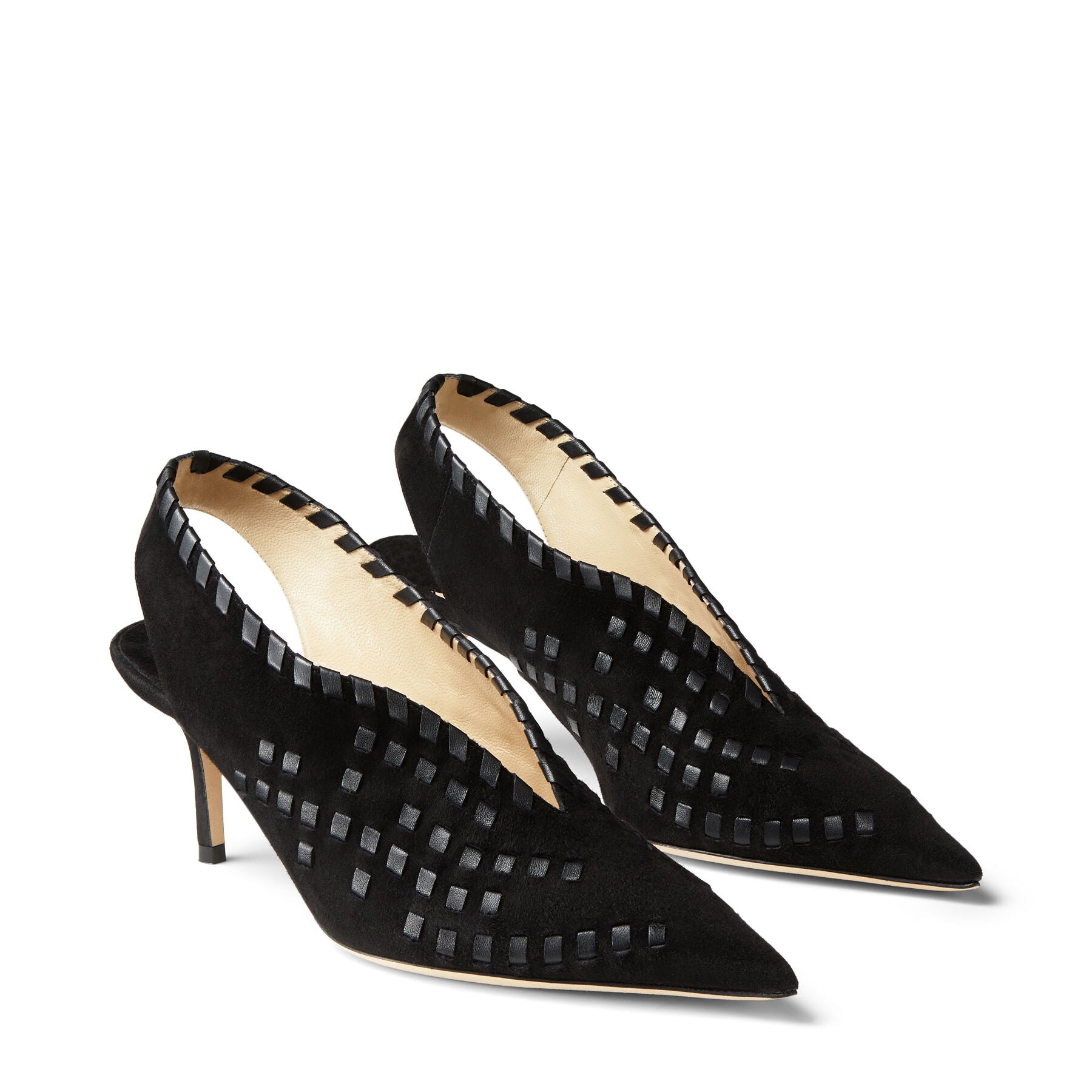 Slingbacks Saise 65 en cuir - Black Intense