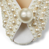 Samantha 35 Mules - White & Pearl