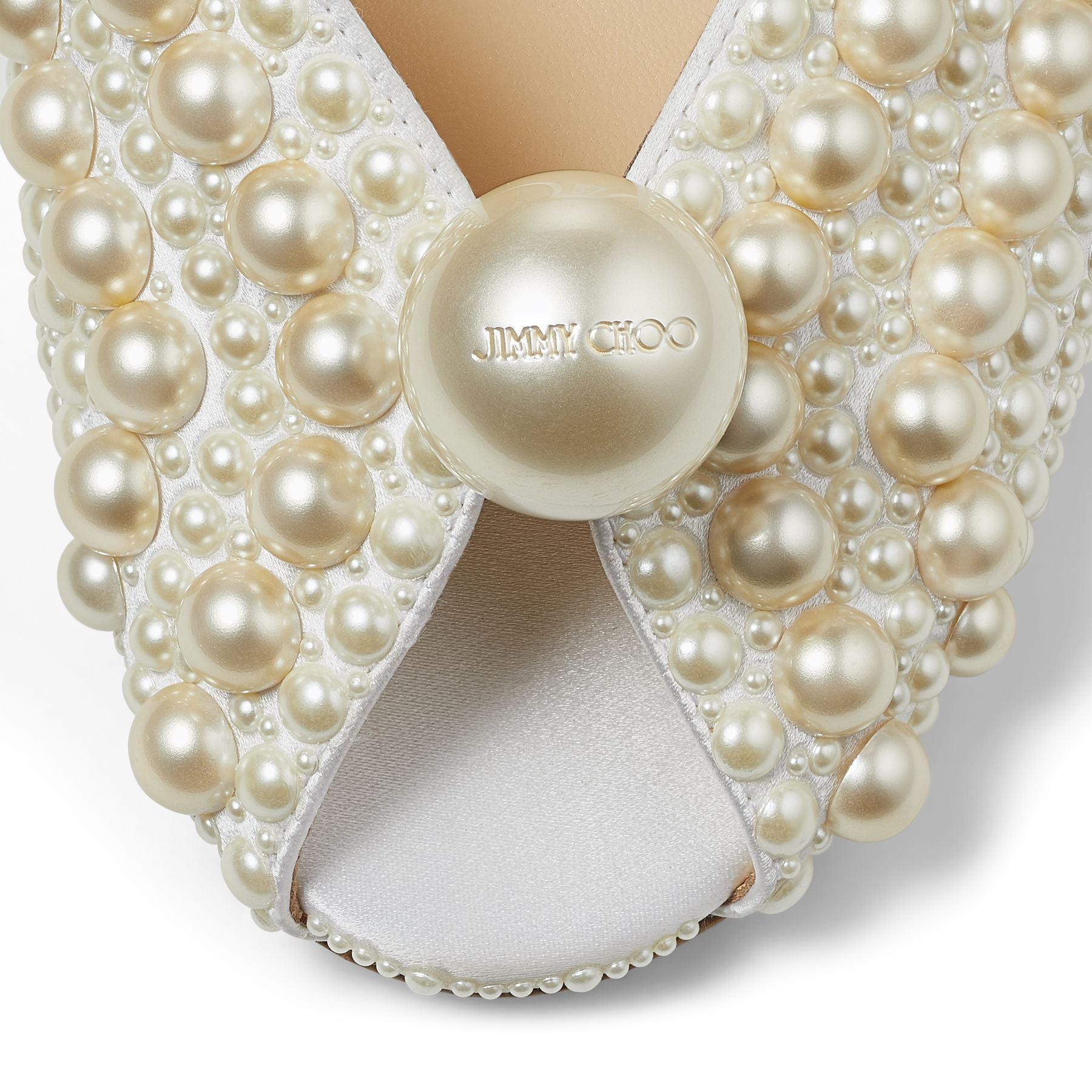 Samantha 35 Mules - White & Pearl
