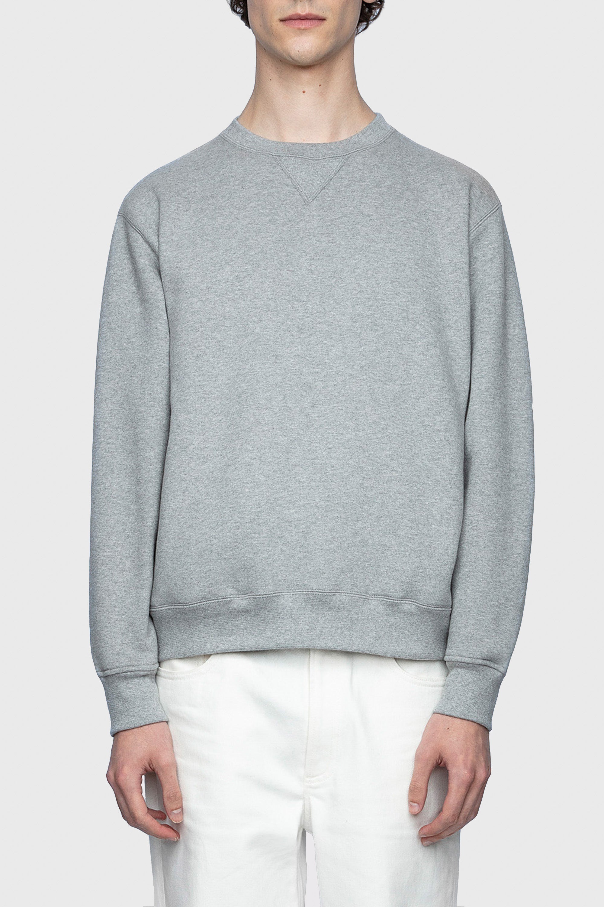 Sweatshirt unisexe Sam Cana en coton - Gris Chine & Jaune