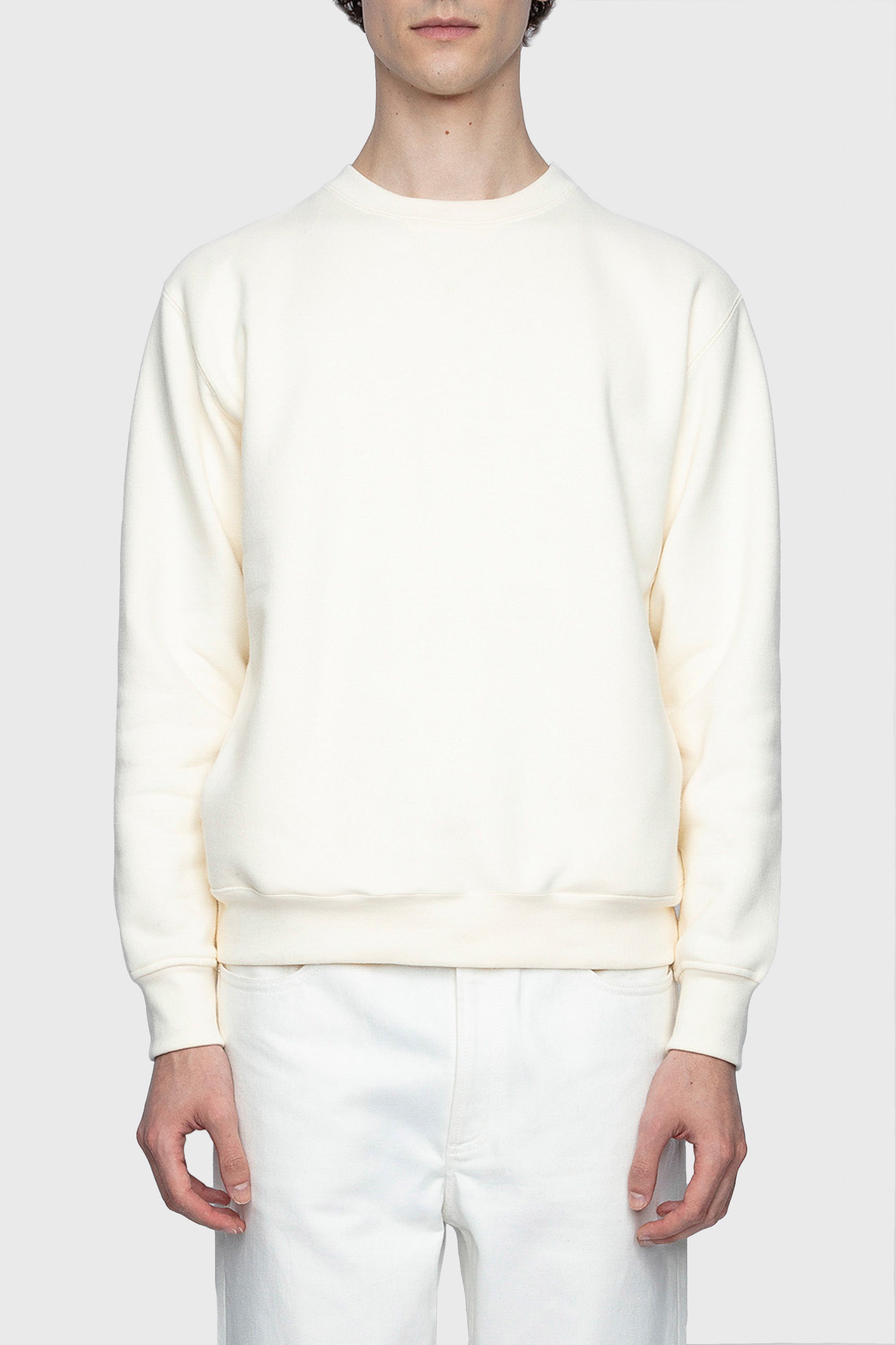 Sweatshirt unisexe Sam Cana en coton - Lait & Tangerine
