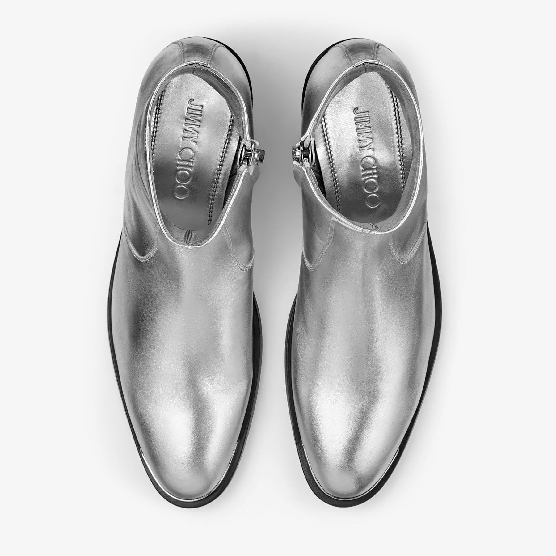 Bottines Sammy 55 en cuir métallisé - Silver