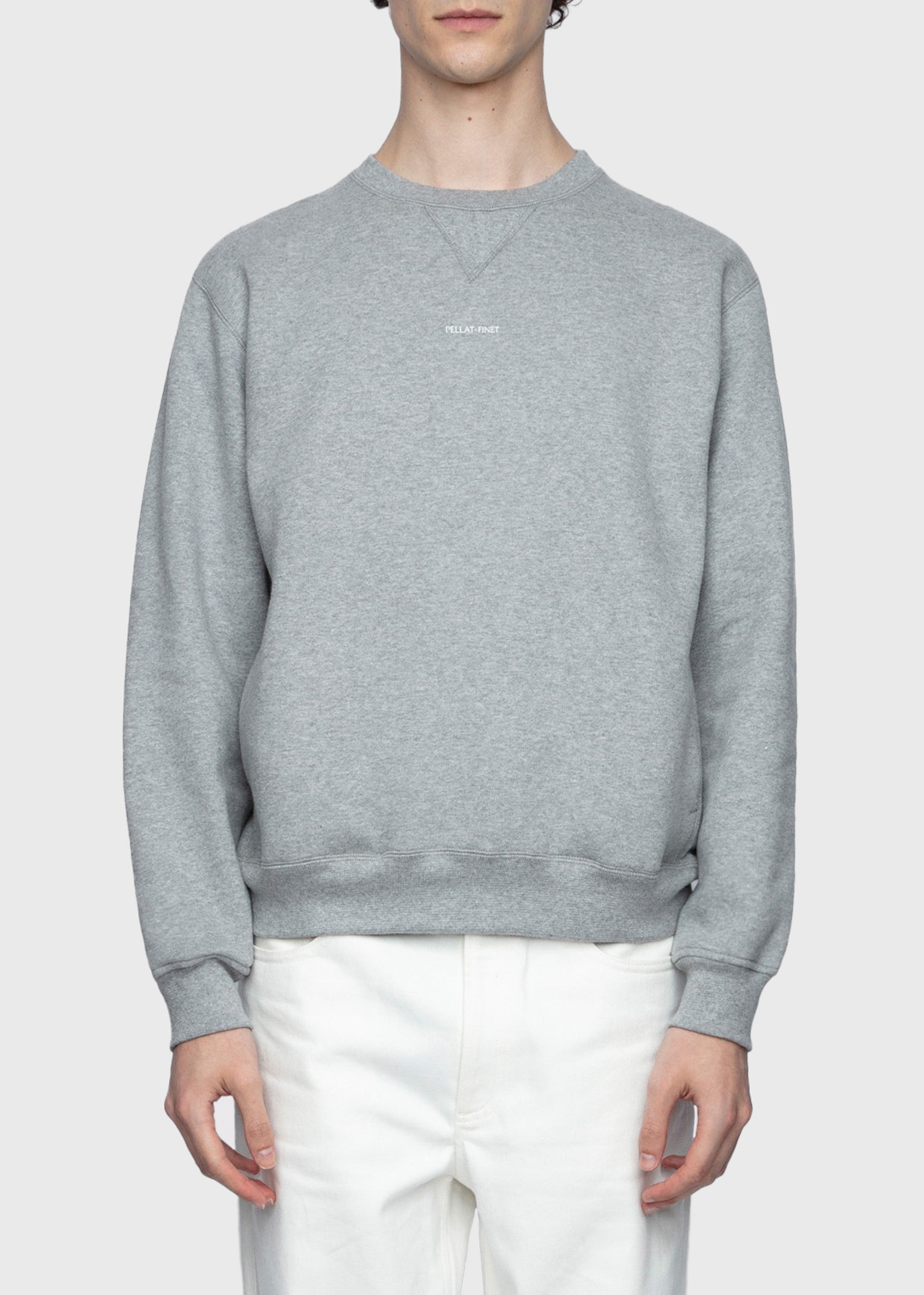 Sam unisex cotton sweatshirt - China & Milk grey