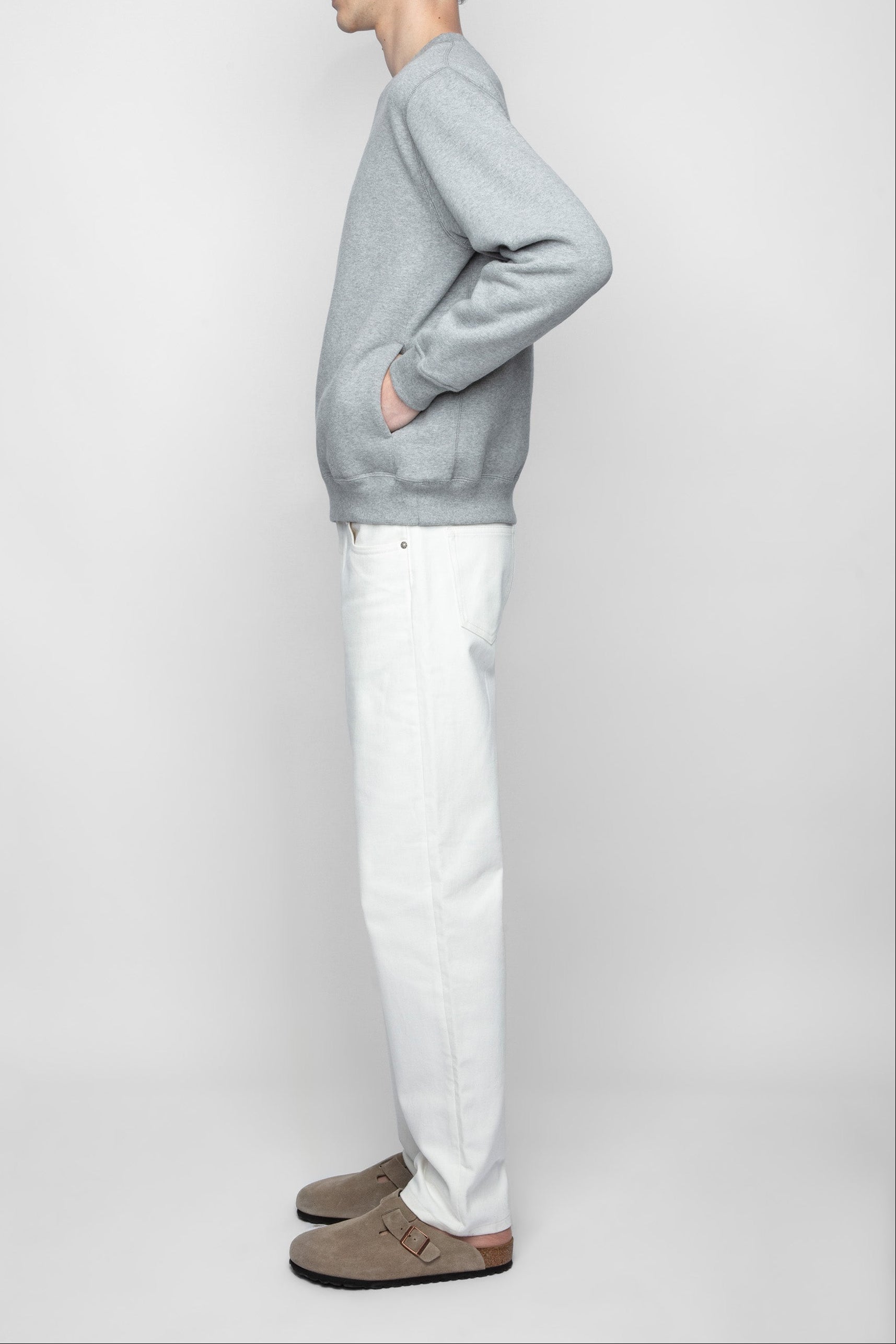 Sweatshirt unisexe Sam en coton - Gris Moyen Chine